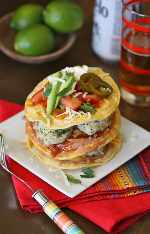 foodie fridays: enchilada mexican meatball stacks