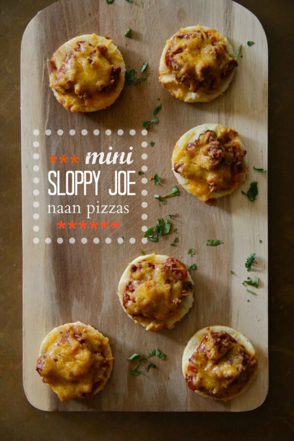 foodie fridays: mini sloppy joe naan pizzas