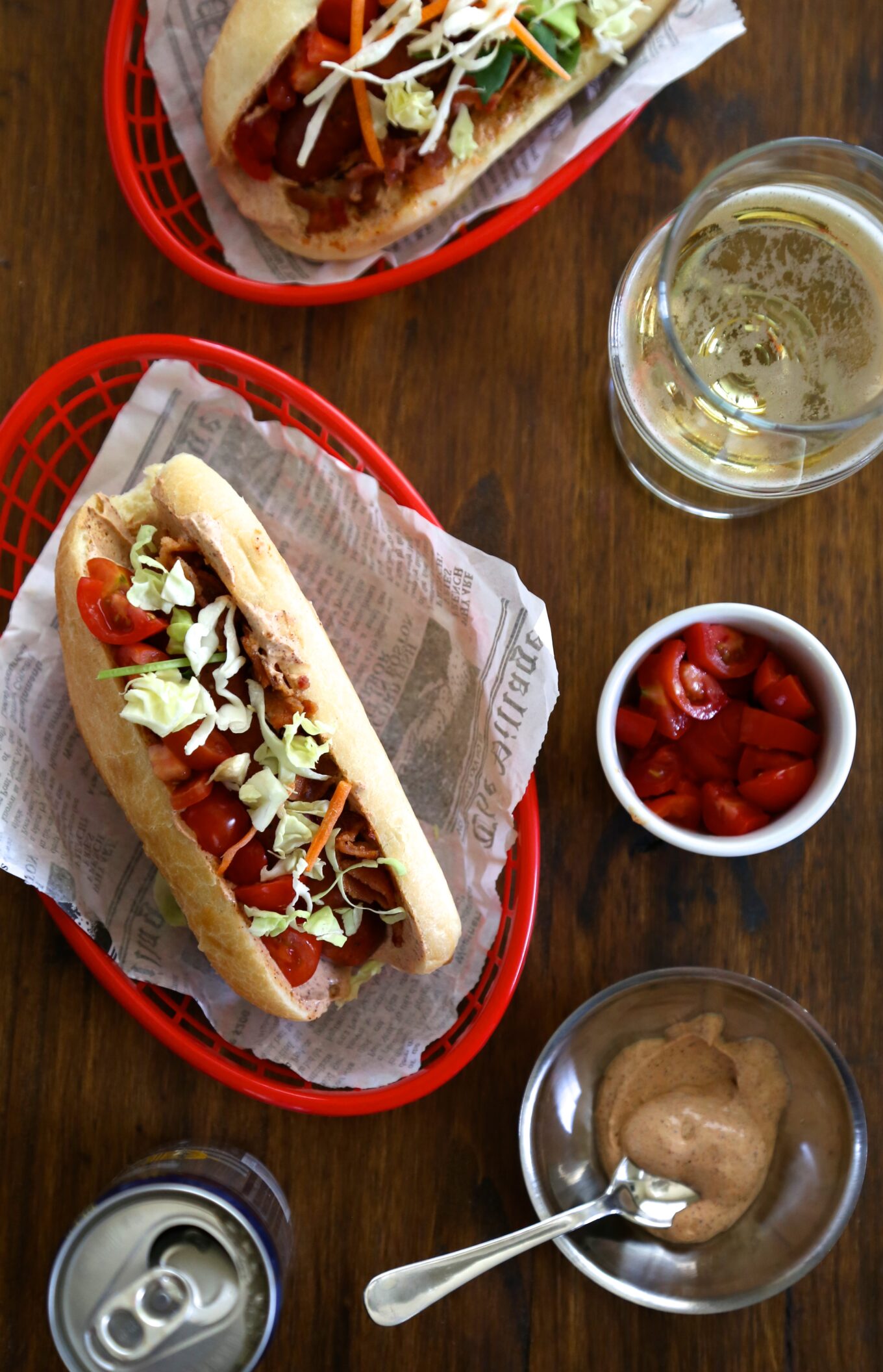 Cajun Blt Hot Dogs With Spicy Slaw Climbing Grier Mountain